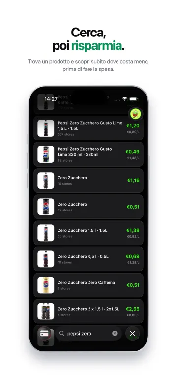 Prisy product search for finding current grocery prices